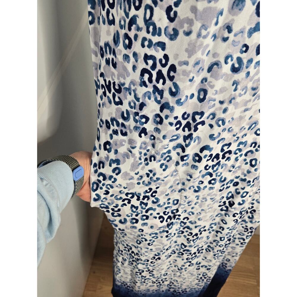 Simply Vera Wang Paradise NWT sleepwear nightgown leopard cheetah Medium blue - Picture 4 of 16